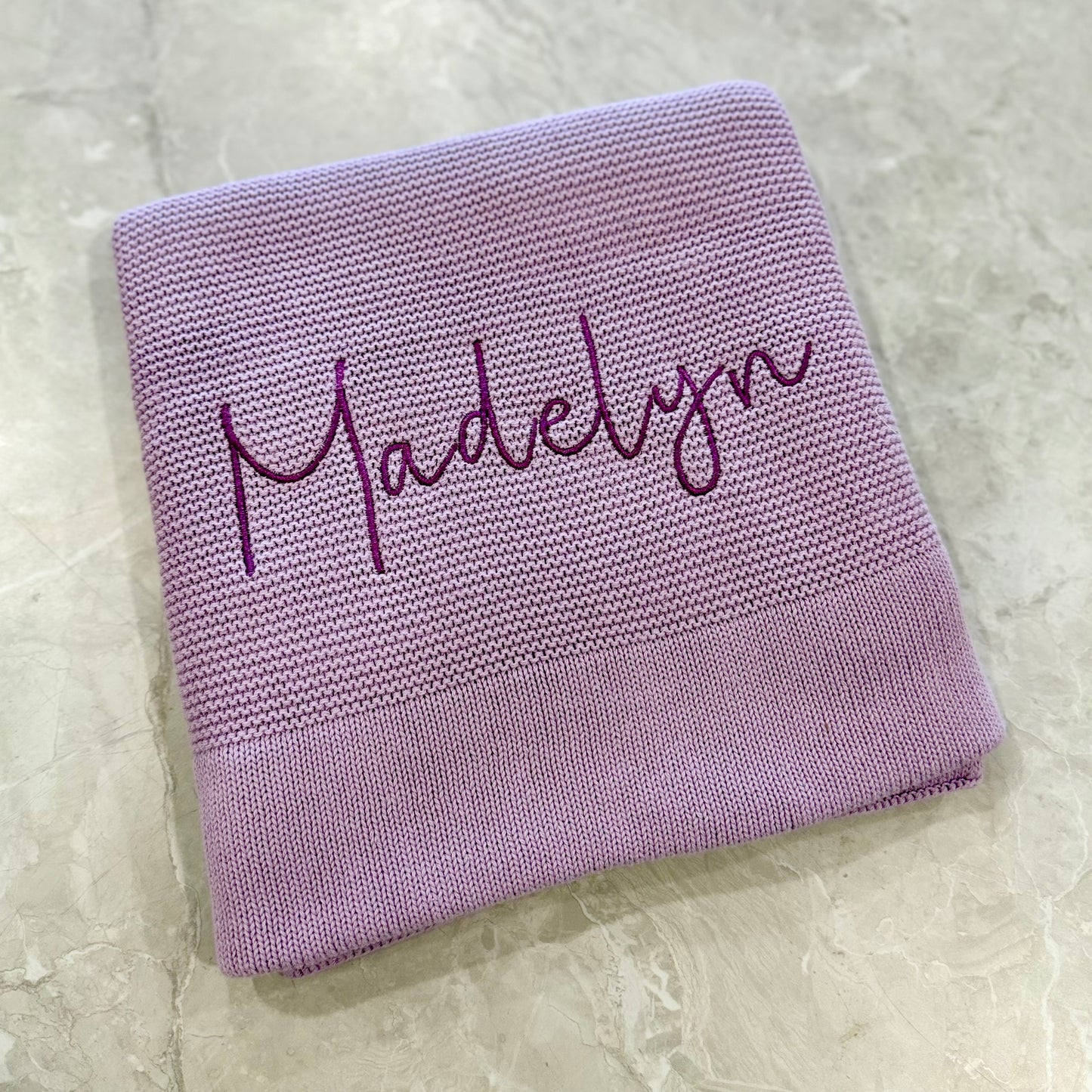 Knit Blanket- Lavender