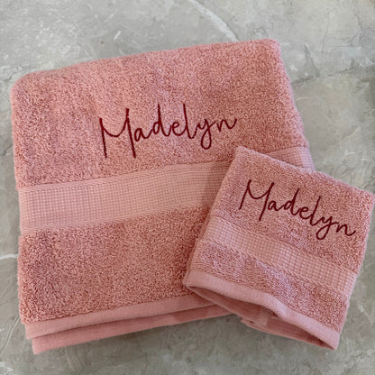 Bath Towel Set- Pink